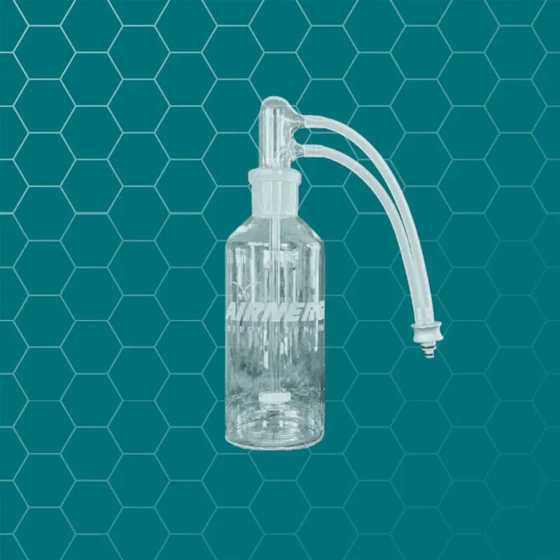 Bouteille en verre AIRNERGY+ avec élément pétillant (bouteille sur le côté)